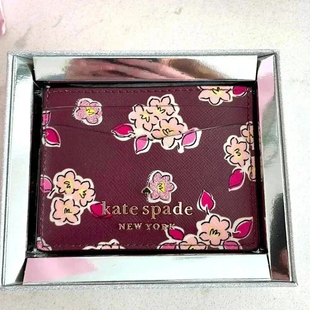 Kate Spade floral slim cardholder